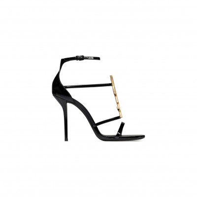 YSL TRIBUTE PLATFORM SANDALS IN PATENT LEATHER 315487AAAOW1000